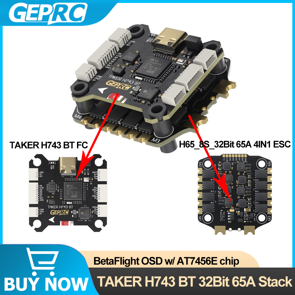 GEPRC TAKER H743 BT 32비트 65A 스 - Drone Flight Controller 리뷰 및 가격