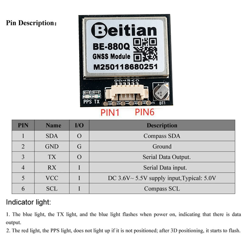 BE-880Q GNSS GPS 모듈 M10050 칩 Q - Drone Gps Module 리뷰 및 가격